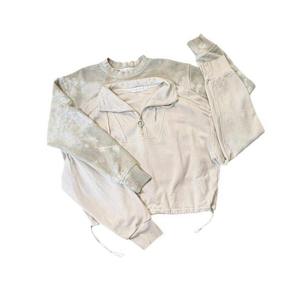Lot‎ 2 Jonathan Simkhai Organic Cotton Sweatshirts Zella Boxy Cropped L Casual